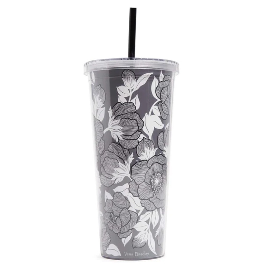 Vera Bradley 24oz Floral Travel Tumbler in Moon Shadow Meadow